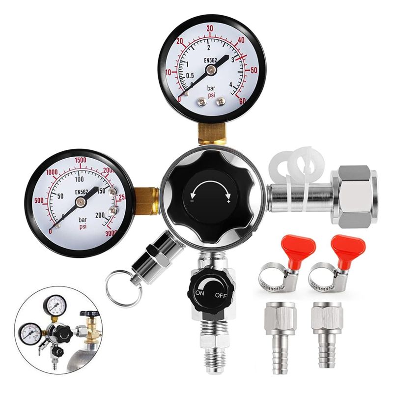 Co2 Regulator Dual Stage - Регулятор бочонка CGA-320, двухступенчатый регулятор Co2