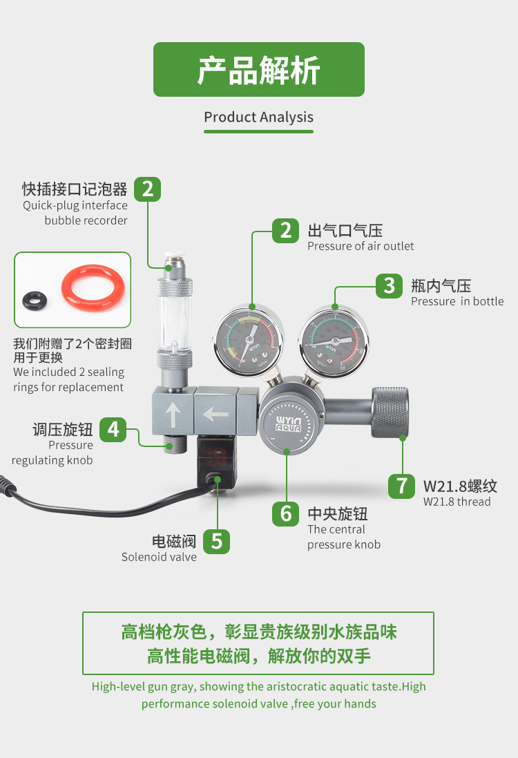 Регулятор CO2 для аквариума с  – обзор и цена Co2 Regulator Dual Stage