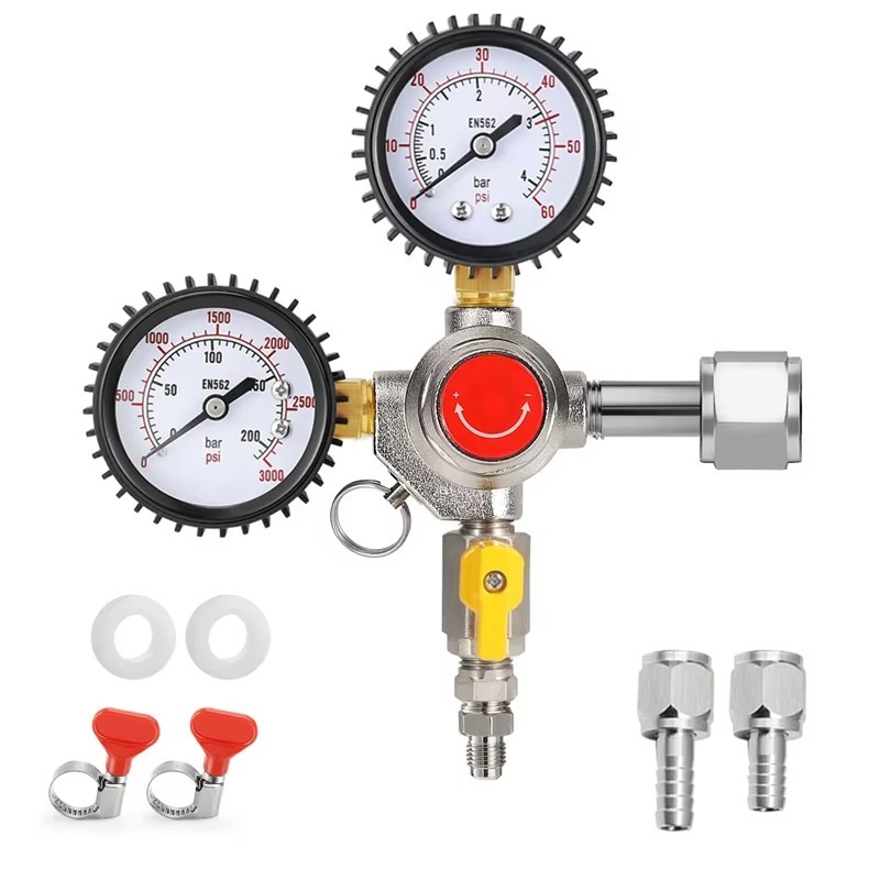 Регулятор CO2 для пивоварения, – обзор и цена Co2 Regulator Dual Stage