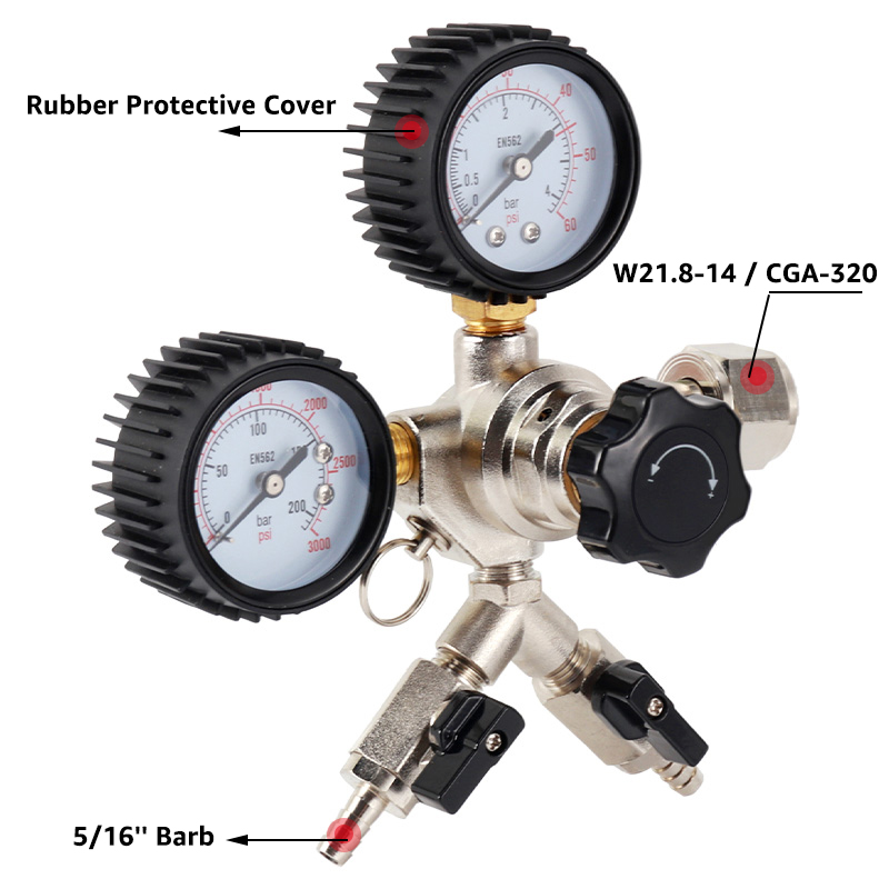 Двойной калибровочный регулято – обзор и цена Co2 Regulator Dual Stage